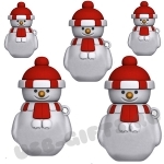 Флешки «Снеговик» под нанесение логотипа, новогодние 