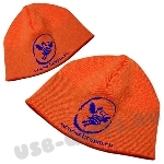 Оранжевые шапки с фирменной символикой продажа оптом производство шапок